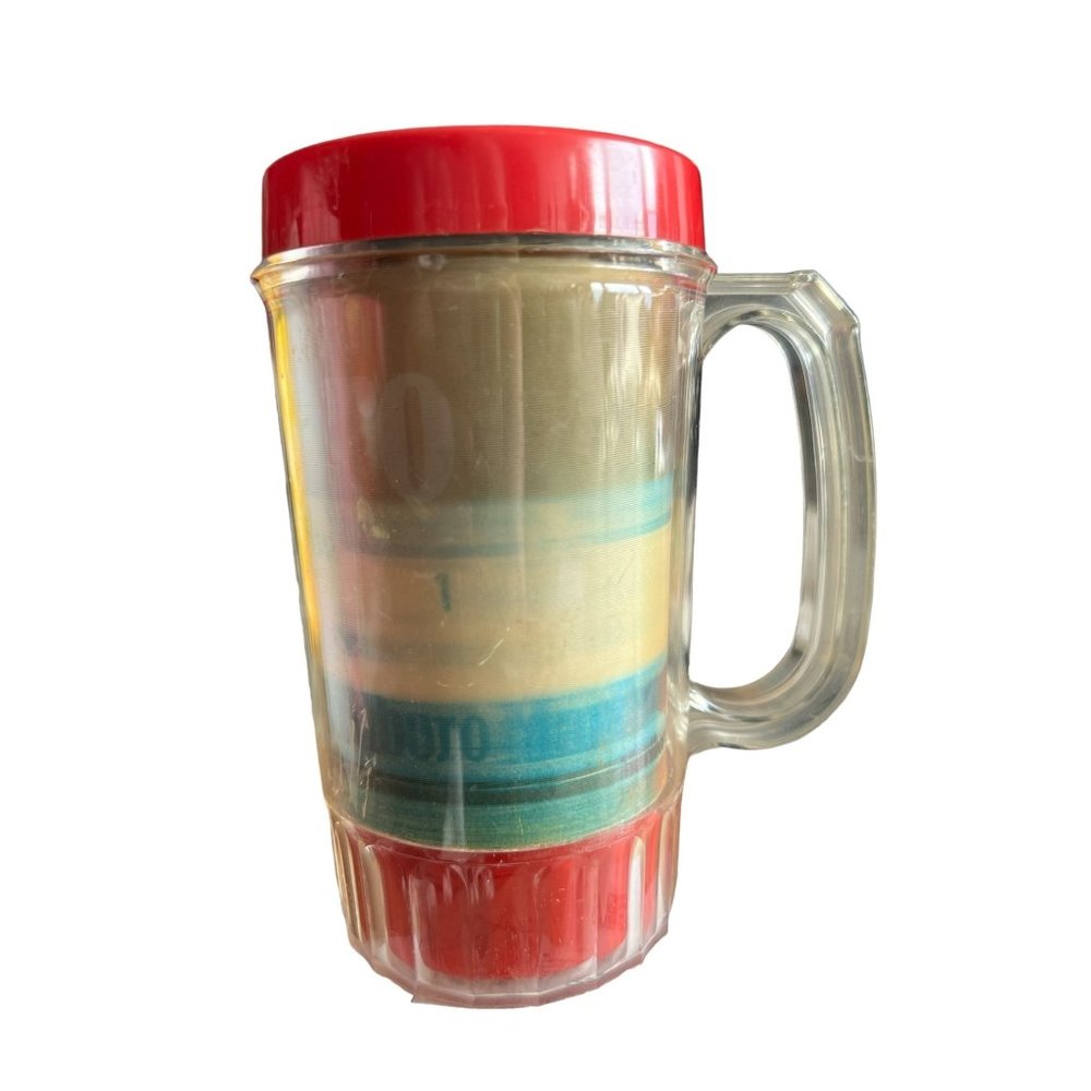 Vintage Marlboro Cigarettes Racing 1991 Plastic Holographic Beer Stein‎